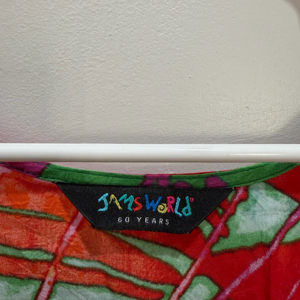 Jams World Hawai’i Hattie Volare Hawaiian 60 Year Dress Large Colorful Eccentric - Picture 3 of 8